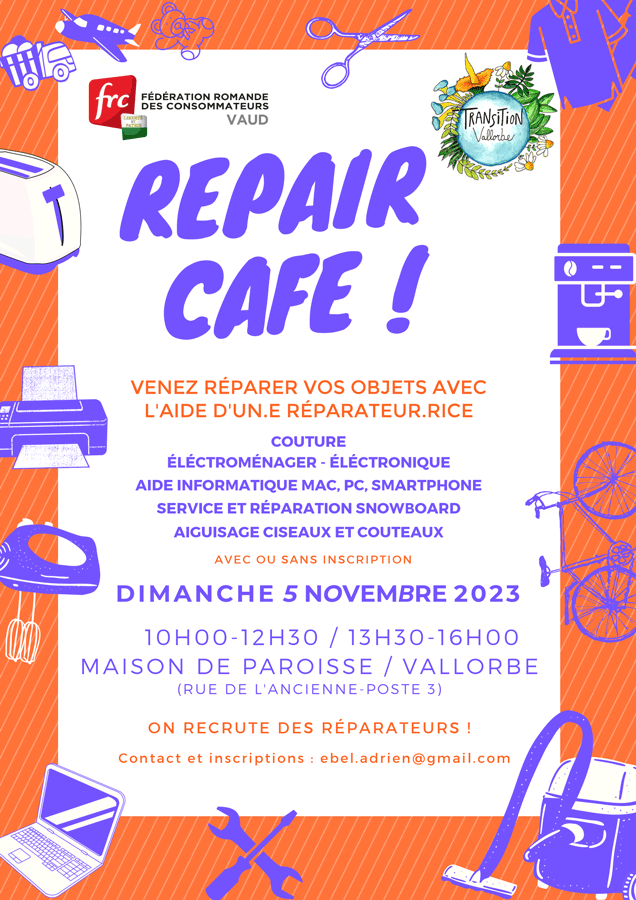 Repair café du 5 novembre 2023